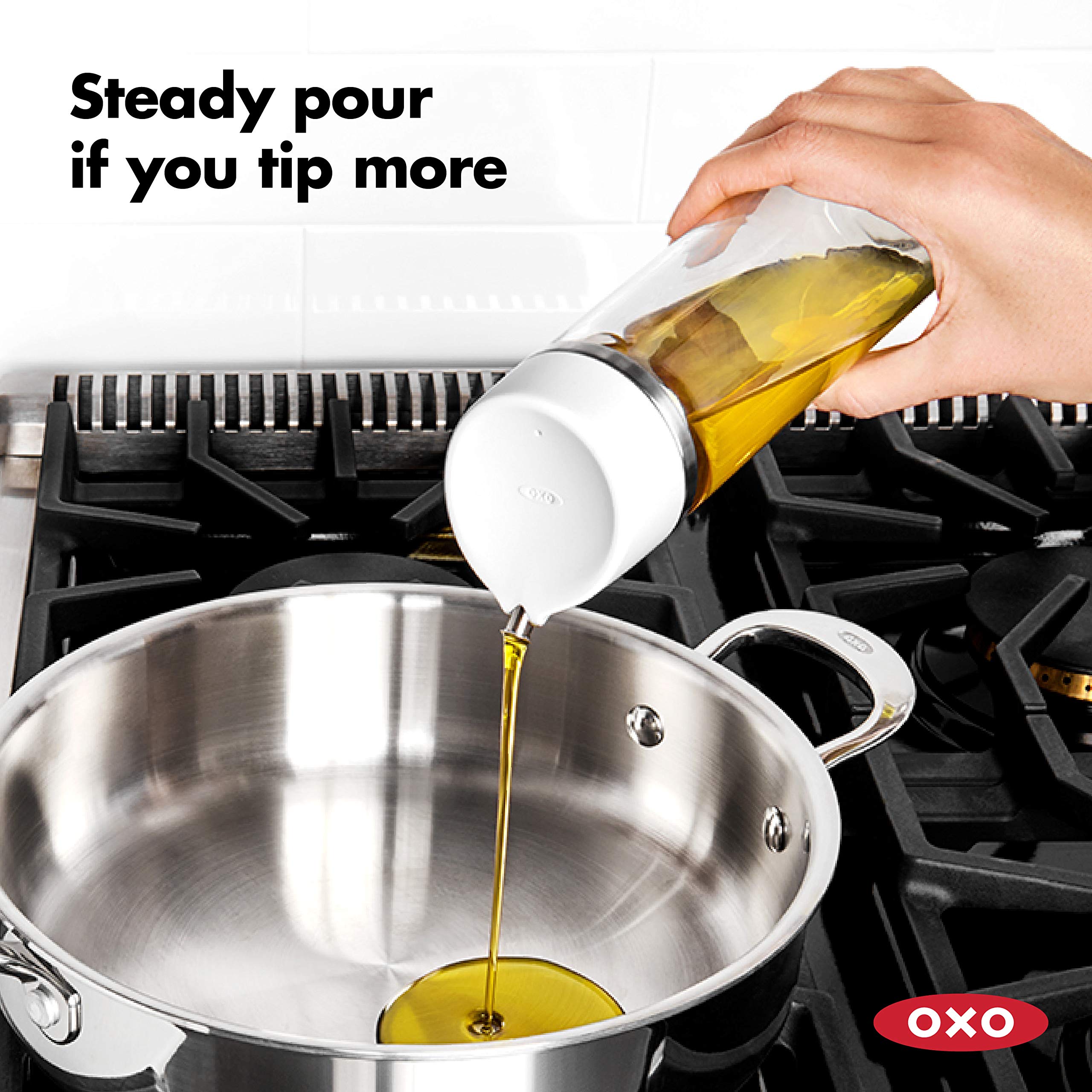 OXO Good Grips Precision Pour Glass Oil Dispenser-12 oz, Clear