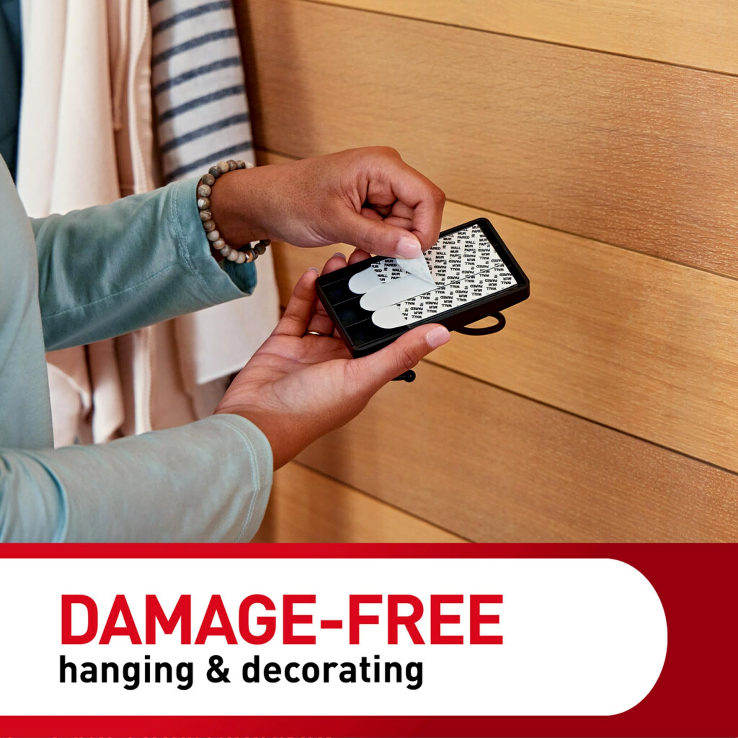 Command X-Large Matte Black Triple Hook, 2 Hooks, 6 Strips, Damage-Free Hanging Wall Hooks with Adhesive Strips, No Tools Wall Hooks for Hanging Decorations in Living Spaces