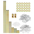 PATIKIL 1/8IP Thread Lamp Repair Hardware Assortment Pack, 2 Set with All Thread Lamp Pipe Coupling Pipe Connectors Washers Lock Nuts for Chandelier Ceiling
