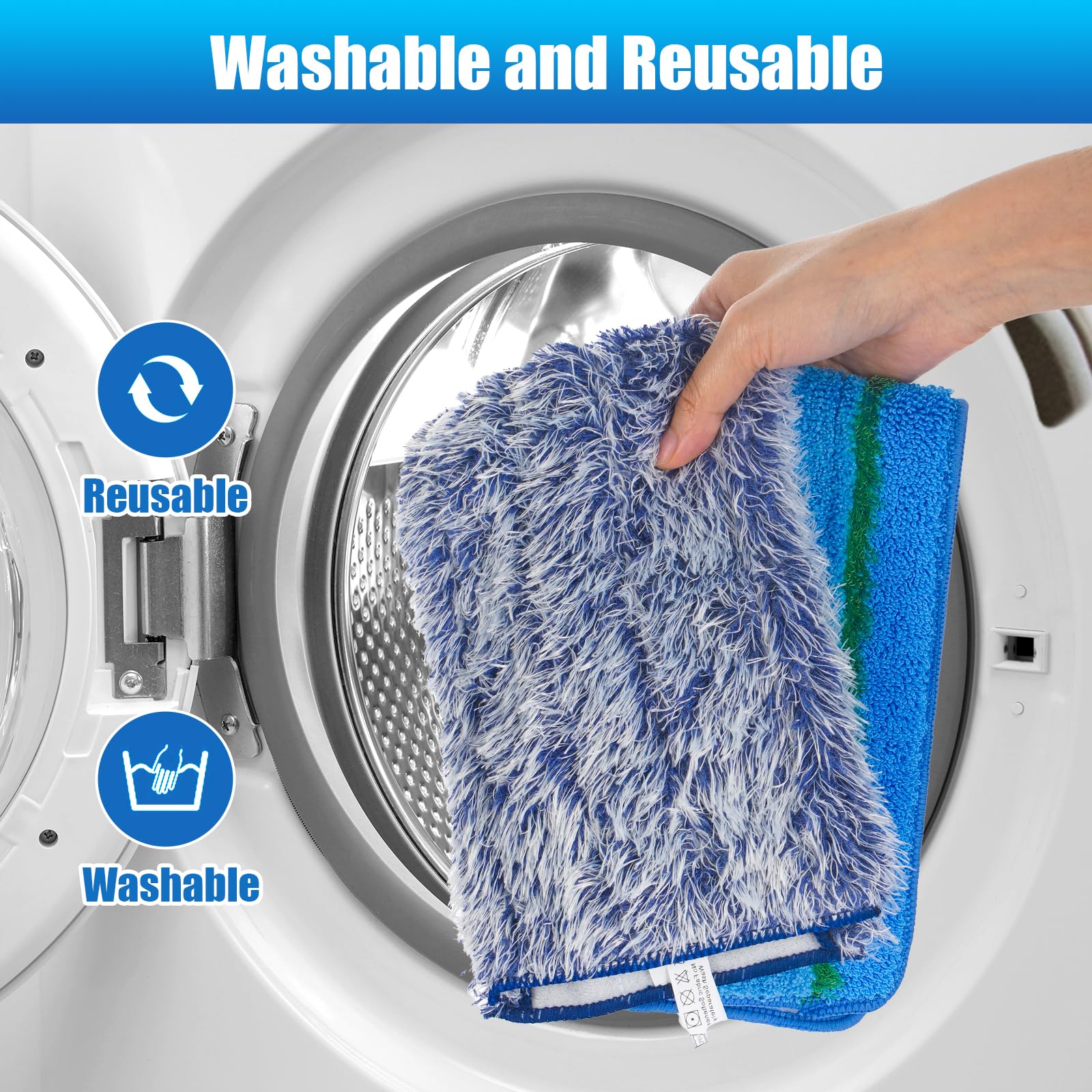 Cleaning Pad for Bona,Microfiber Mop Pads for Hardwood & Hard Surface Floors,4 Pack Washable Reveal Mop Head Replacement for Wet/Dry Spray Mops Cleaning