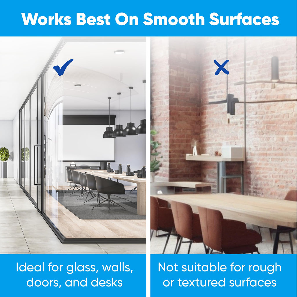 HeatPomelo Whiteboard Sticker for Wall, 120" x 17.3" (300x44 cm) No Ghosting Peel and Stick Dry Erase White Board Roll, Stain-Proof Self-Adhesive Whiteboard Paper Ideal for Home Office Classroom