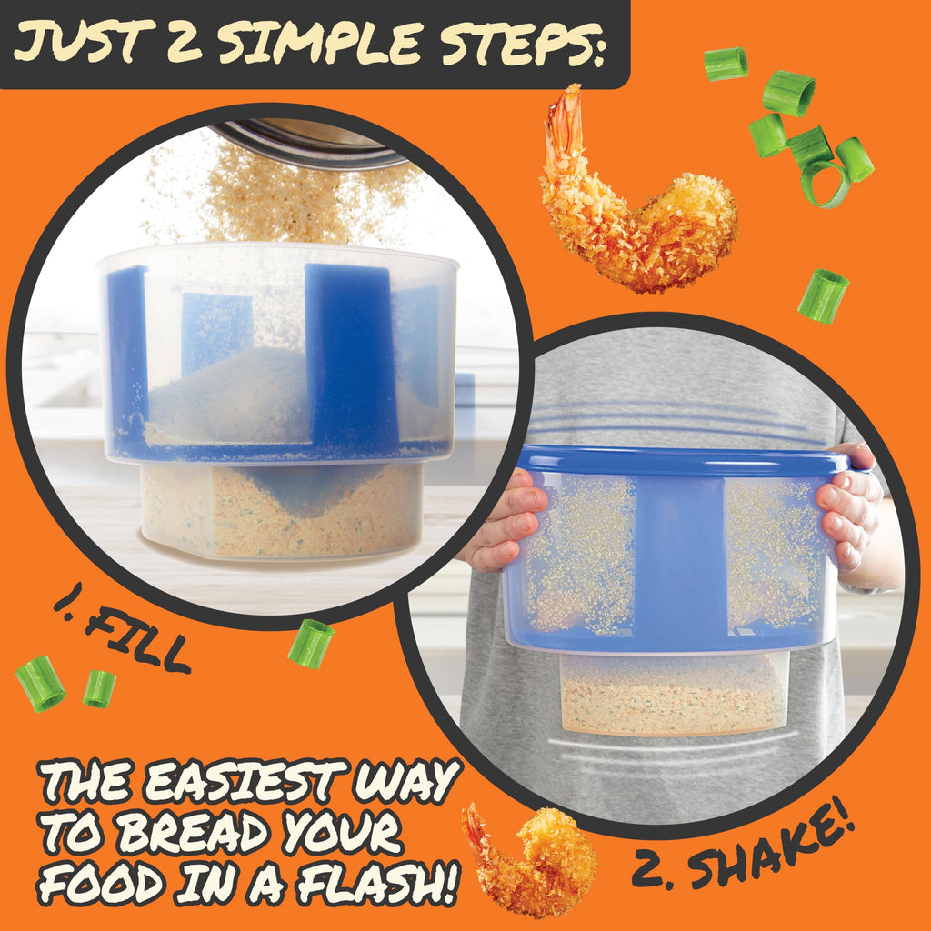 The Original Breader Bowl- All-in-One Mess Free Batter Breading at Home or On-The-Go