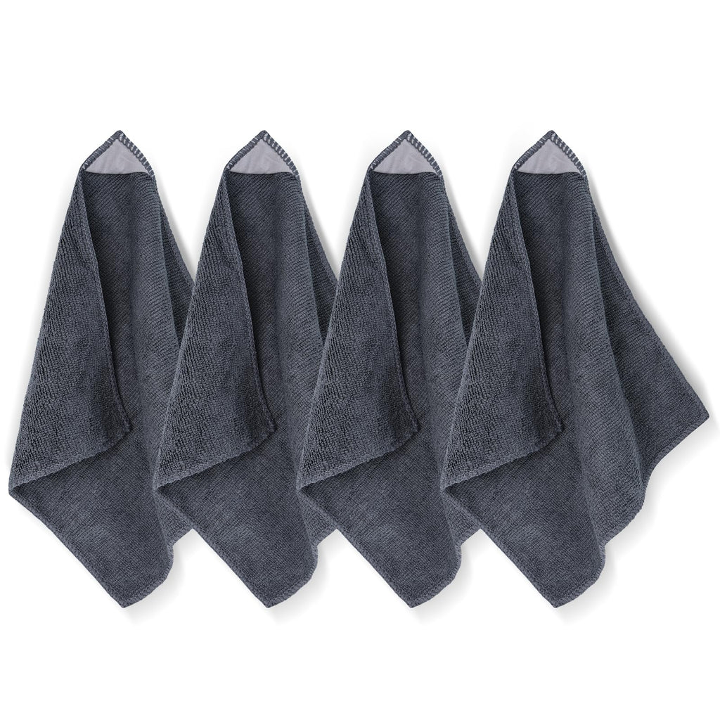 GoClimber 4 Pack Magnetic Microfiber Cleaning Cloth, Dry Erase Erasers Cleaner for Whiteboards, Blackboards, Chalkboards, Glassboards, Home, Office, School, Gray, 10'' x 9.25''
