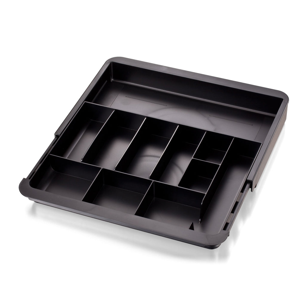 Officemate OIC Recycled Expandable Drawer Tray, 10 3/8-16 Inches, Black (26372)