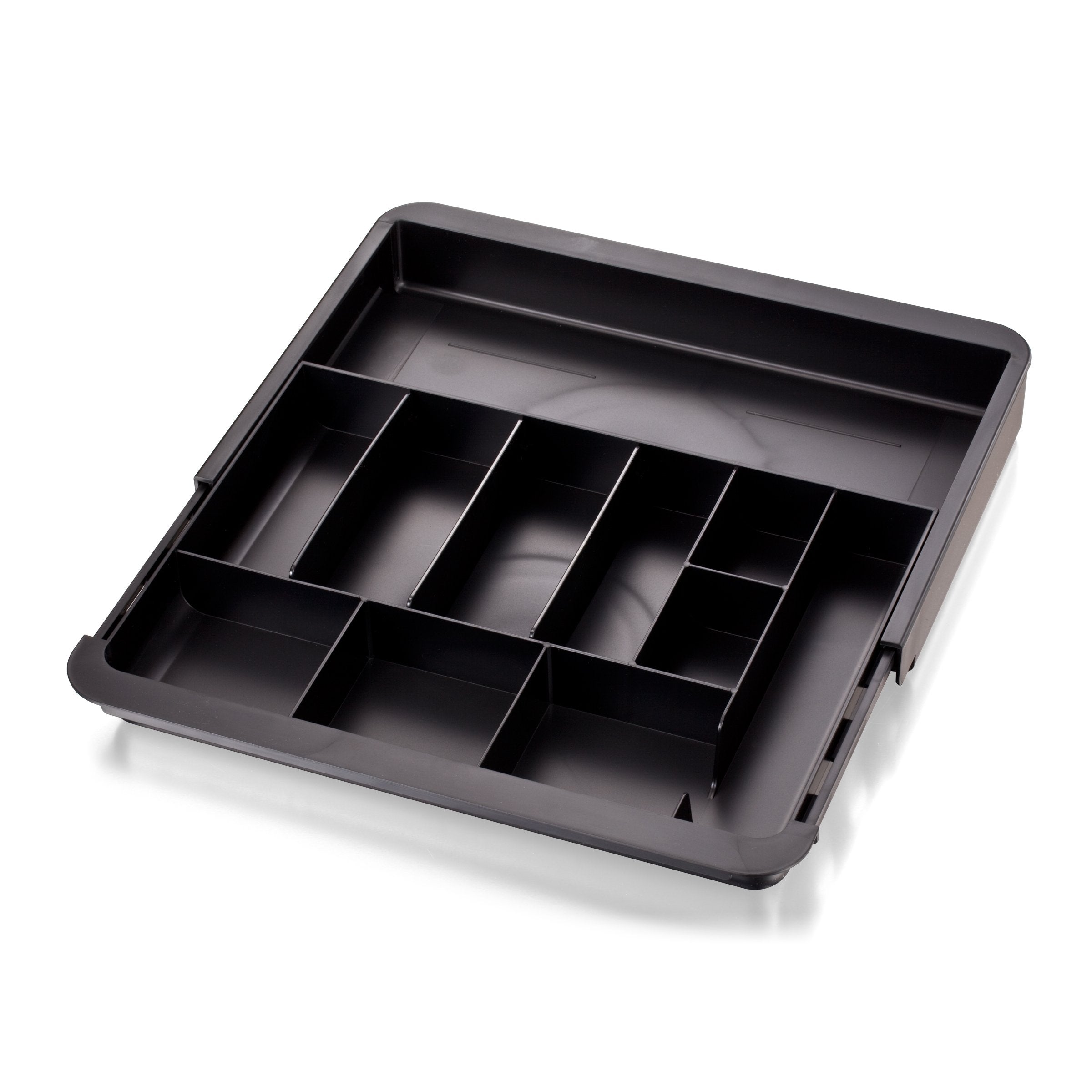 Officemate OIC Recycled Expandable Drawer Tray, 10 3/8-16 Inches, Black (26372)