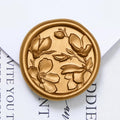 UNIQOOO Wax Seal Stickers - 3D Magnolia Wedding Invitation Envelope Botanical Seal Stickers, 50 Pcs Self- Adhesive Antique Gold Stickers, Perfect for Invitation, Christmas, Gift Wrapping, Party