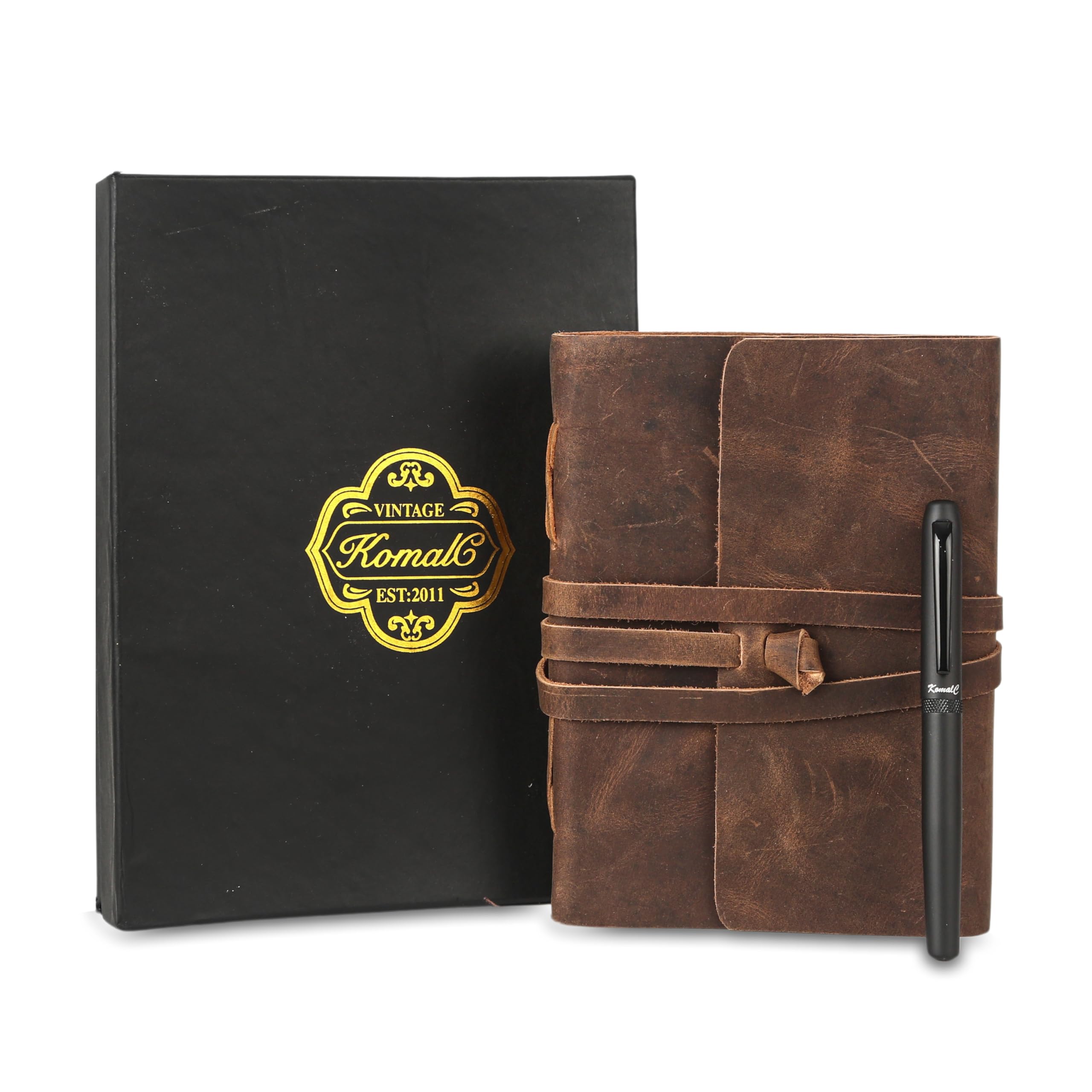 Leather Journal Lined Paper with luxury pen Handmade Leather Journal/Writing Notebook Diary/Bound Daily Notepad for Men & Women Medium, Writing pad Gift for Artist, Sketch