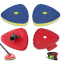 Spin Mop Head Refill for Vileda EasyWring 1 Tank, 2 Magic Scrubber Sponge Brushes Head Replacement with 1 Base and 1 Connector for Bathroom, Kitchen, Glass and Various Hard Surfaces