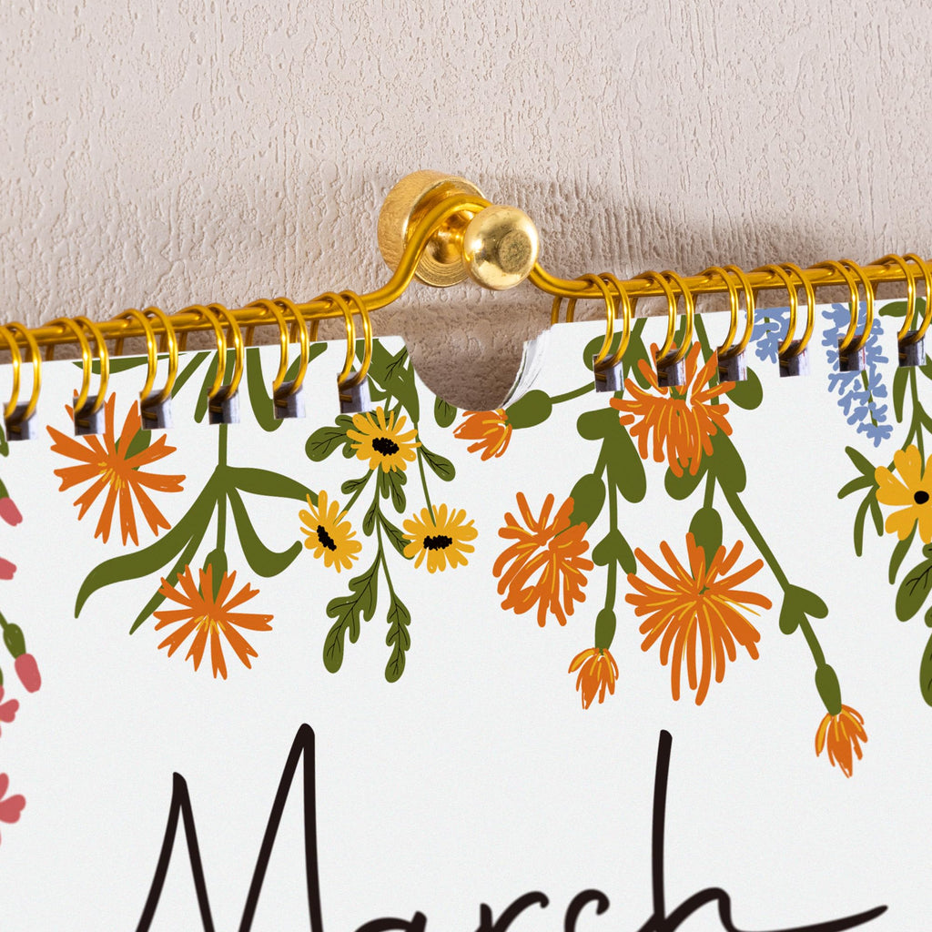 2026 Calendar - Cabbrix Wall Calendar 2026, 18 Monthly Calendar from July 2026 - December 2027, 15" x 12", Twin-Wire Binding, Hanging Hook, Floral Design