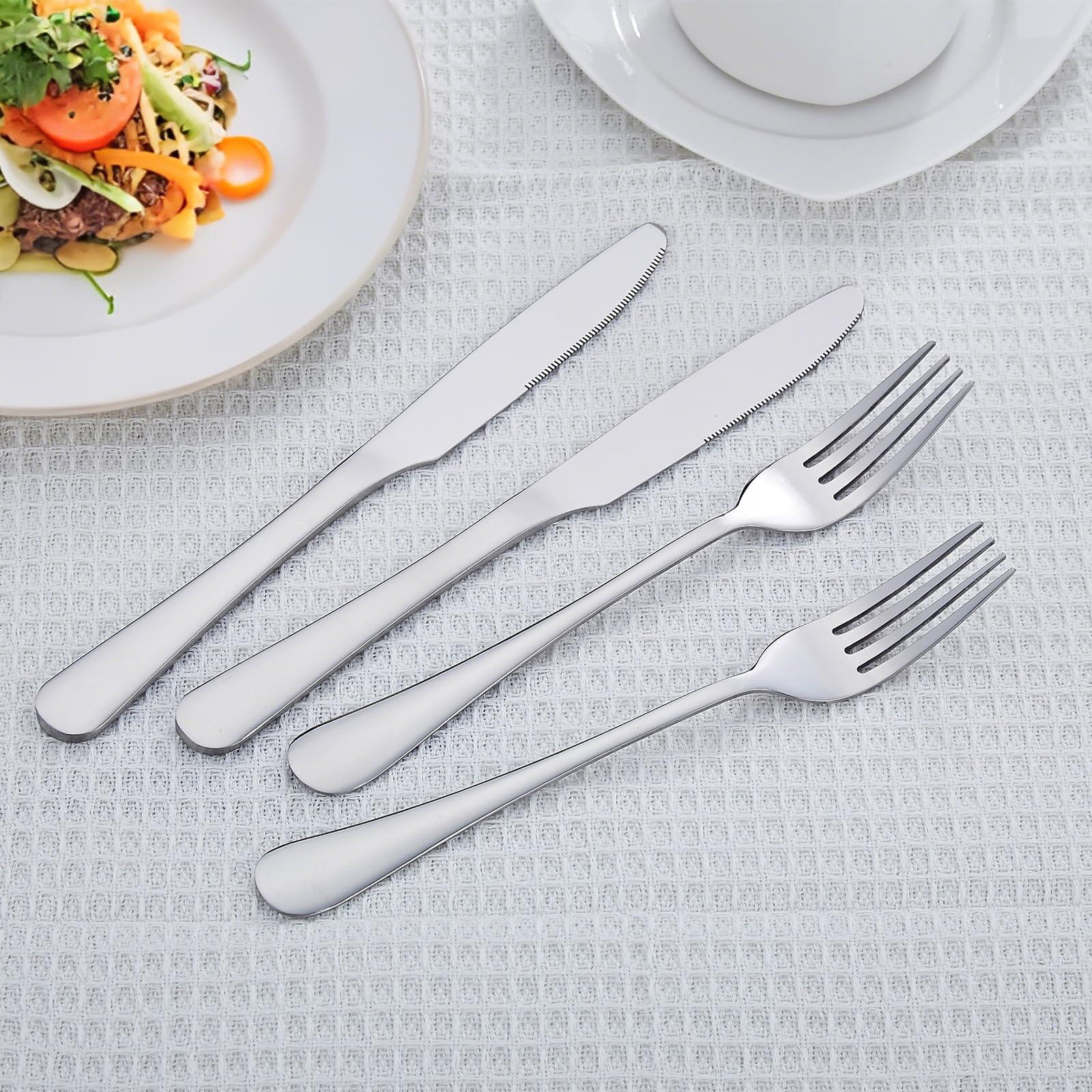 Distfeat 36 Piece Dinner Fork Set (8 Inches) - Premium Stainless Steel Cutlery Forks -Table Forks for Home or Restaurant, Mirror Polished and Dishwasher Safe