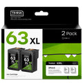 Timink 63XL Black Ink Cartridges Replacement for HP 63 XL 63XL Compatible with Envy 4520 4522 4512, OfficeJet 3830 3833 4650 4652 4655 5255 5258, DeskJet 1112 2130 2132 3630 3632 Printers (2 Pack)