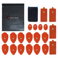 Reusable Electrode Pads for TENS EMS Unit, 20 Replacement Premium Pads and 1 Plastic Holder, Red