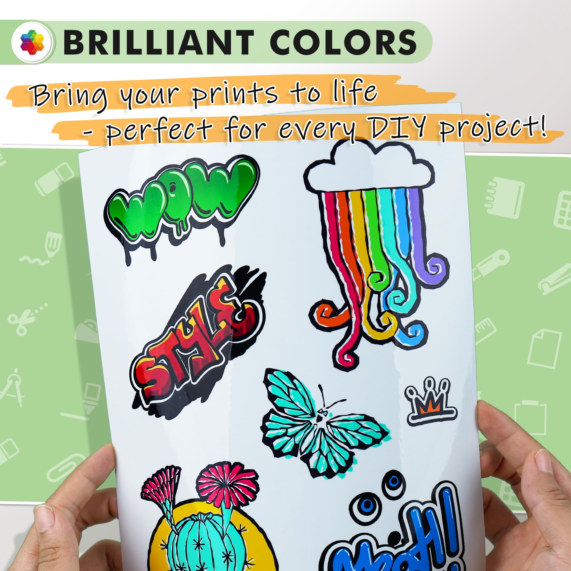 Koala Clear Sticker Paper for Inkjet Printer - Waterproof Clear Printable Vinyl Sticker Paper - 8.5x11 Inch 50 Sheets Transparent Glossy Sticker Paper for DIY Personalized Stickers, Labels, Decals