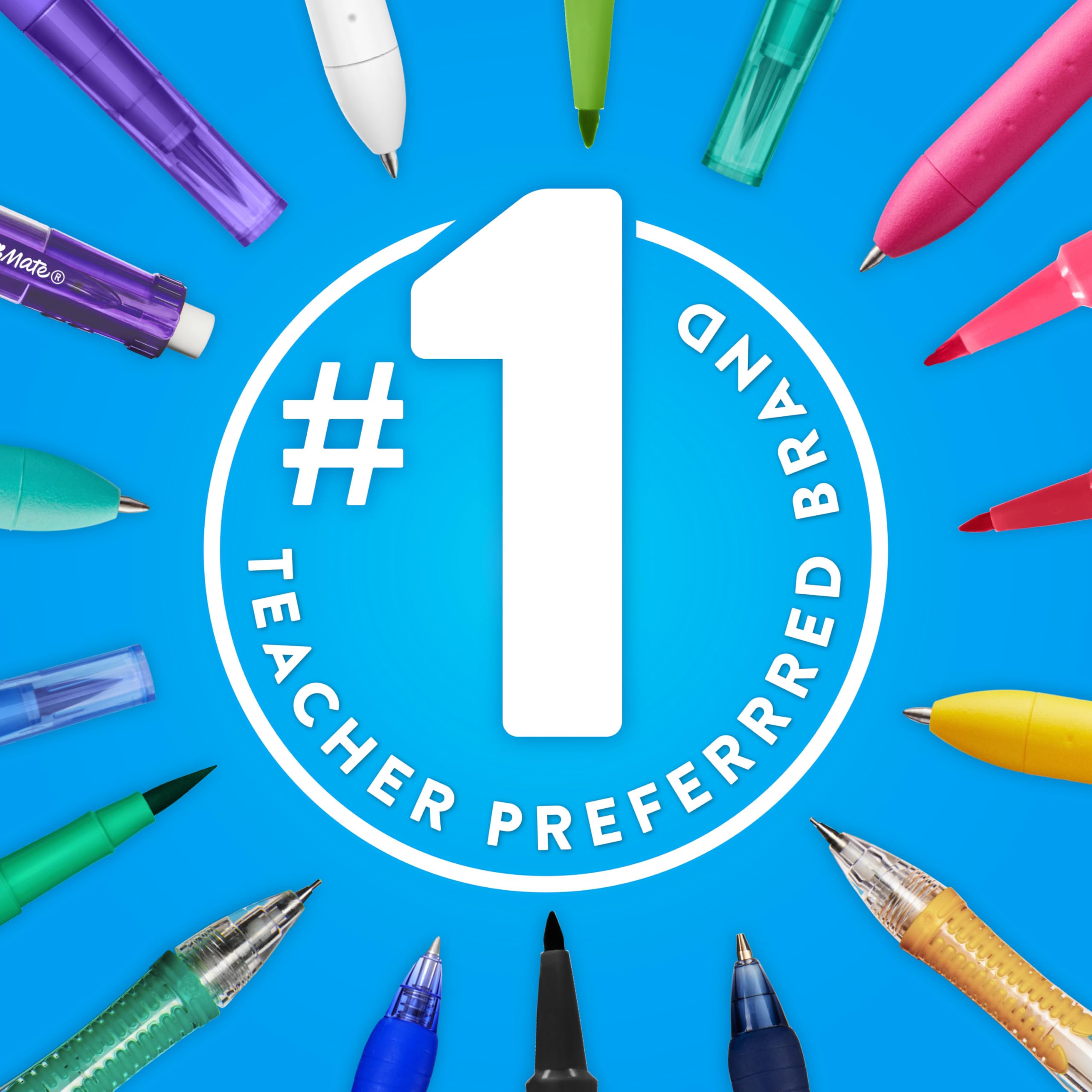 Paper Mate Flair Felt Tip Pens, Medium Point (0.7 mm), Assorted Colours, 24 Count
