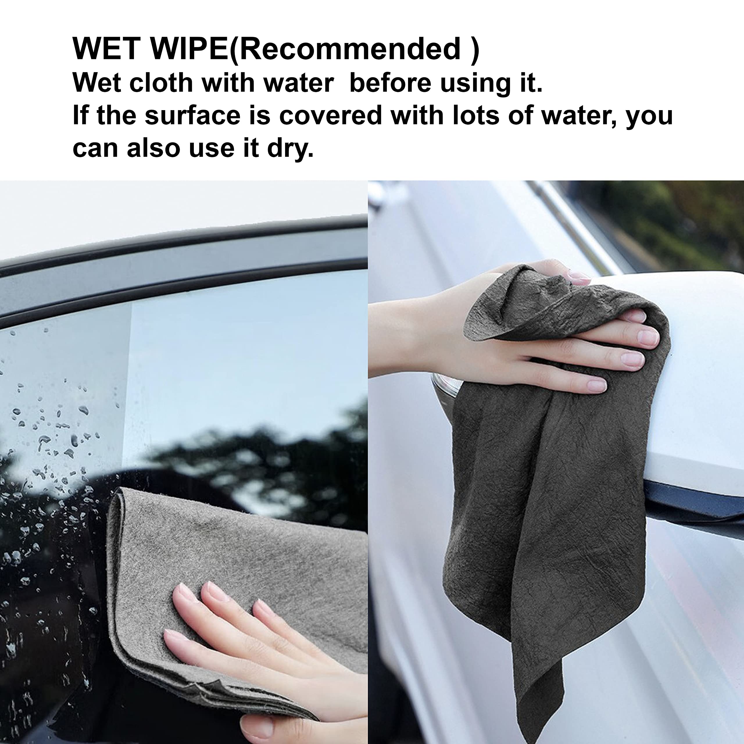 ERGONOW Magic Glass Cleaning Cloth - Streak Free, Ultra-Absorbent car Window Fog Remover, Monitor Screen, and Glasses Cleaning Towel Made from Seaweed fibers (10, 30cm x 30cm)