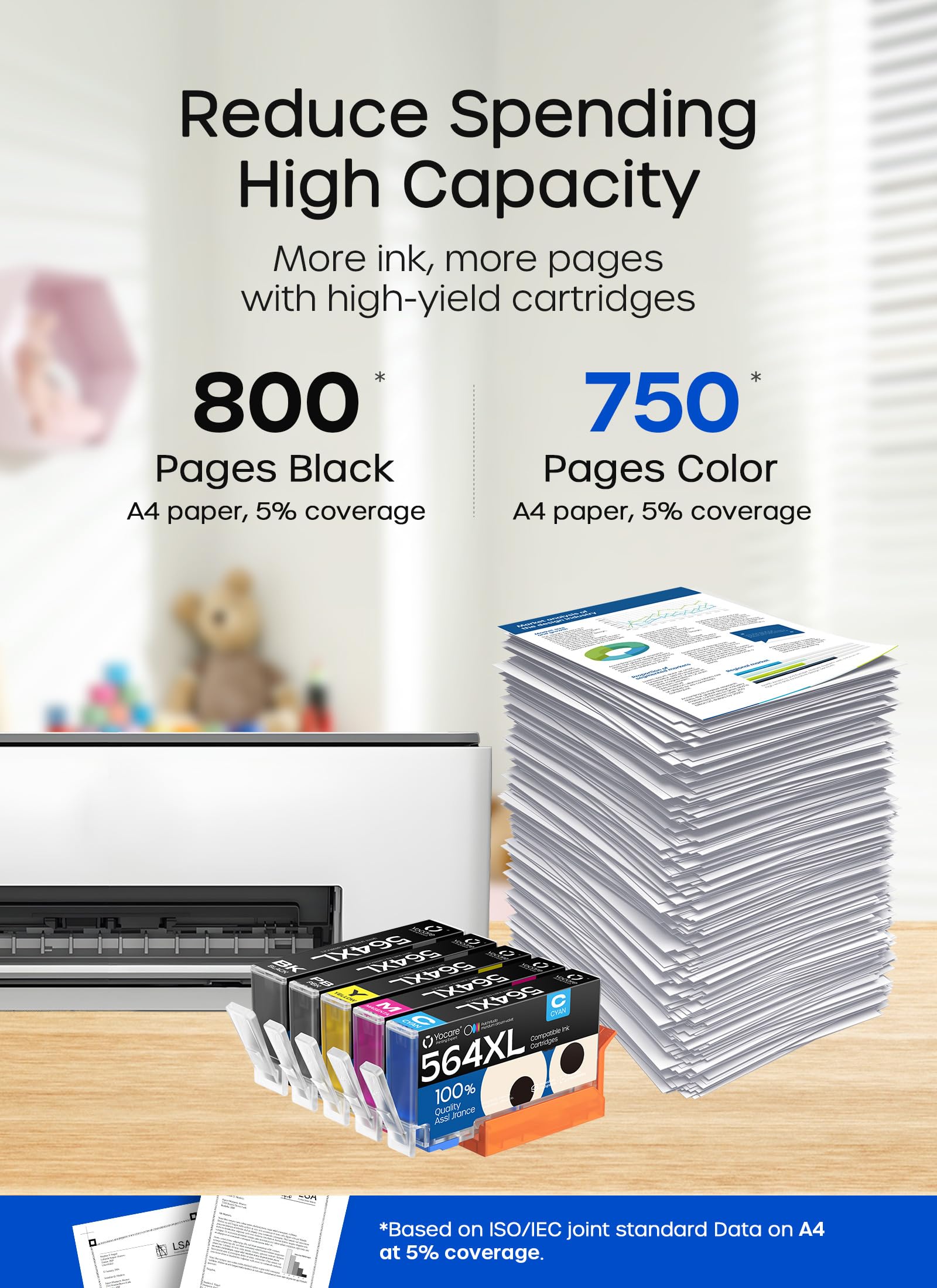 564XL 10-Pack Ink Cartridges Compatible for 564 XL Combo Pack Ink Replacement for Photosmart 5520 6520 7510 7520 DeskJet 3520 Premium C309A C410A Printer(BK/C/M/Y)