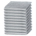 10PCS Double Wet and Dry Wire Dishcloth, Stainless Steel Scrubber, Multi-Purpose Wire Miracle Cleaning Cloths, Non-Scratch, for Powerful Cleaning of Cookware and More (10)