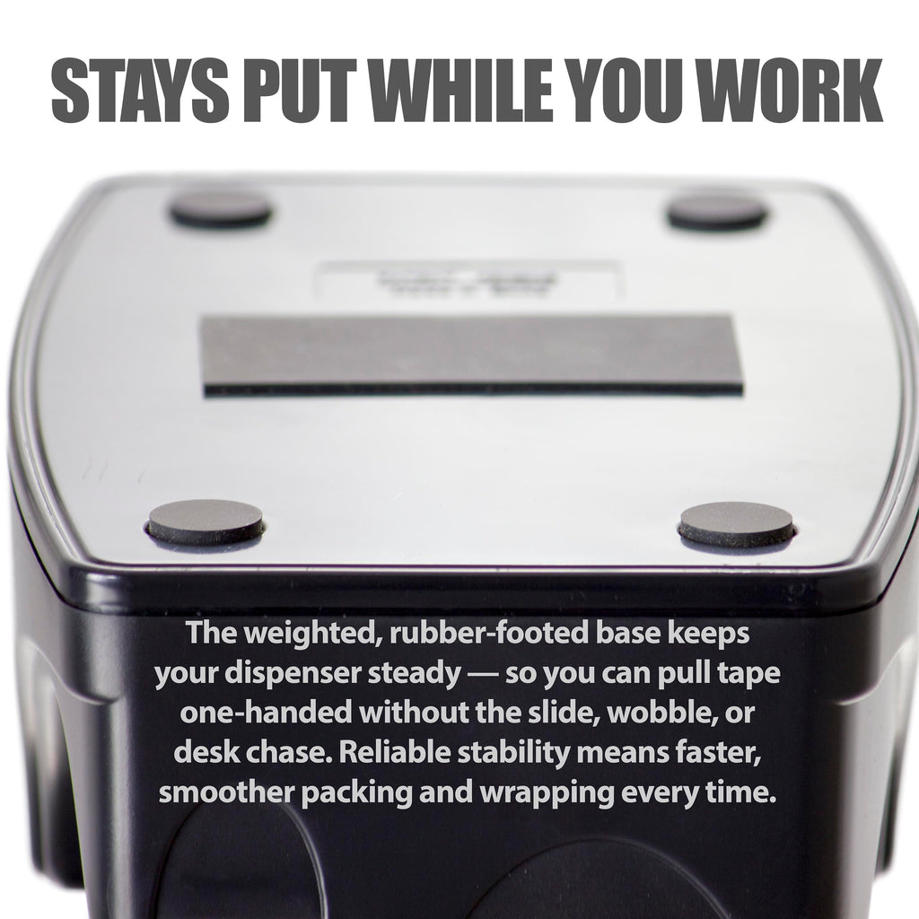 Officemate Recycled 2-in-1 Heavy Duty Tape Dispenser, Black (96690)