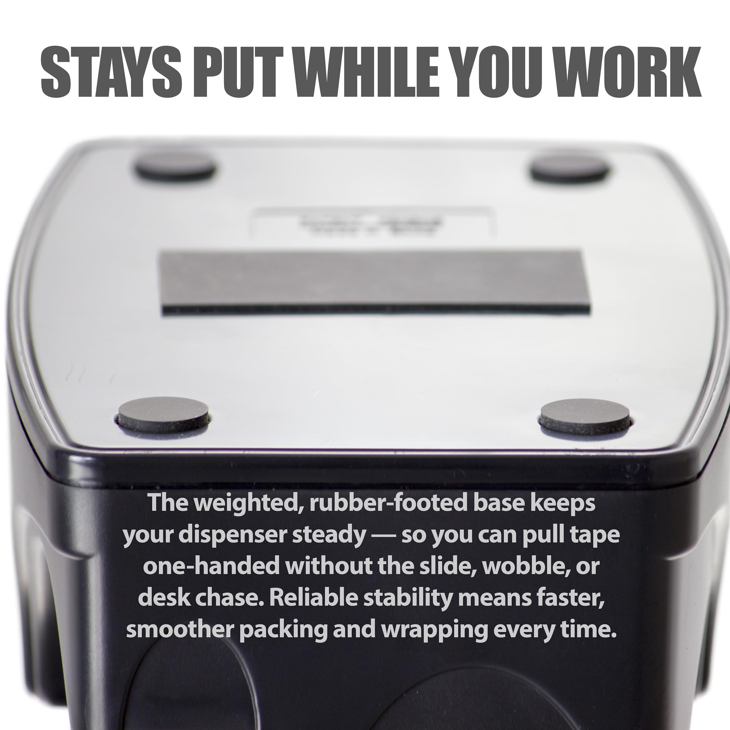 Officemate Recycled 2-in-1 Heavy Duty Tape Dispenser, Black (96690)