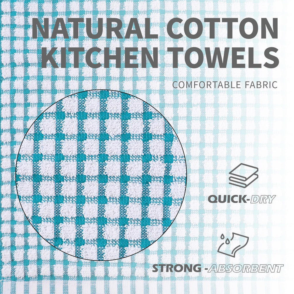 Oeleky Dish Towels for Kitchen, Cotton Kitchen Towels for Drying Dishes Pack of 8 (Multi B, 15X26 inches)