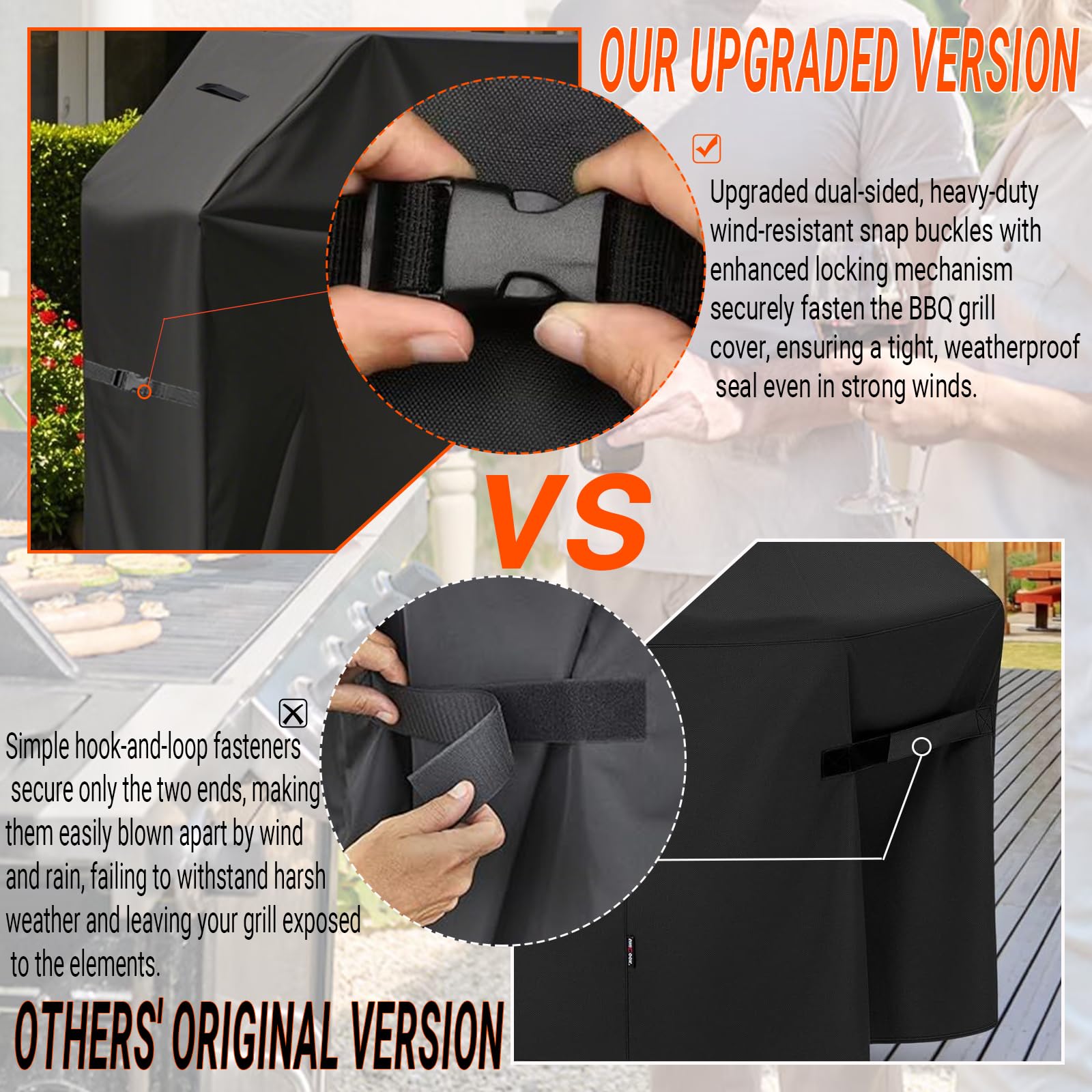 BBQ Grill Cover Heavy Duty Waterproof 30 Inch, Fadeproof & UV Resistant, Barbecue Cover for Small Weber, Char-Broil, Brinkmann, Jenn Air, Nexgrill Grills 2 Burner