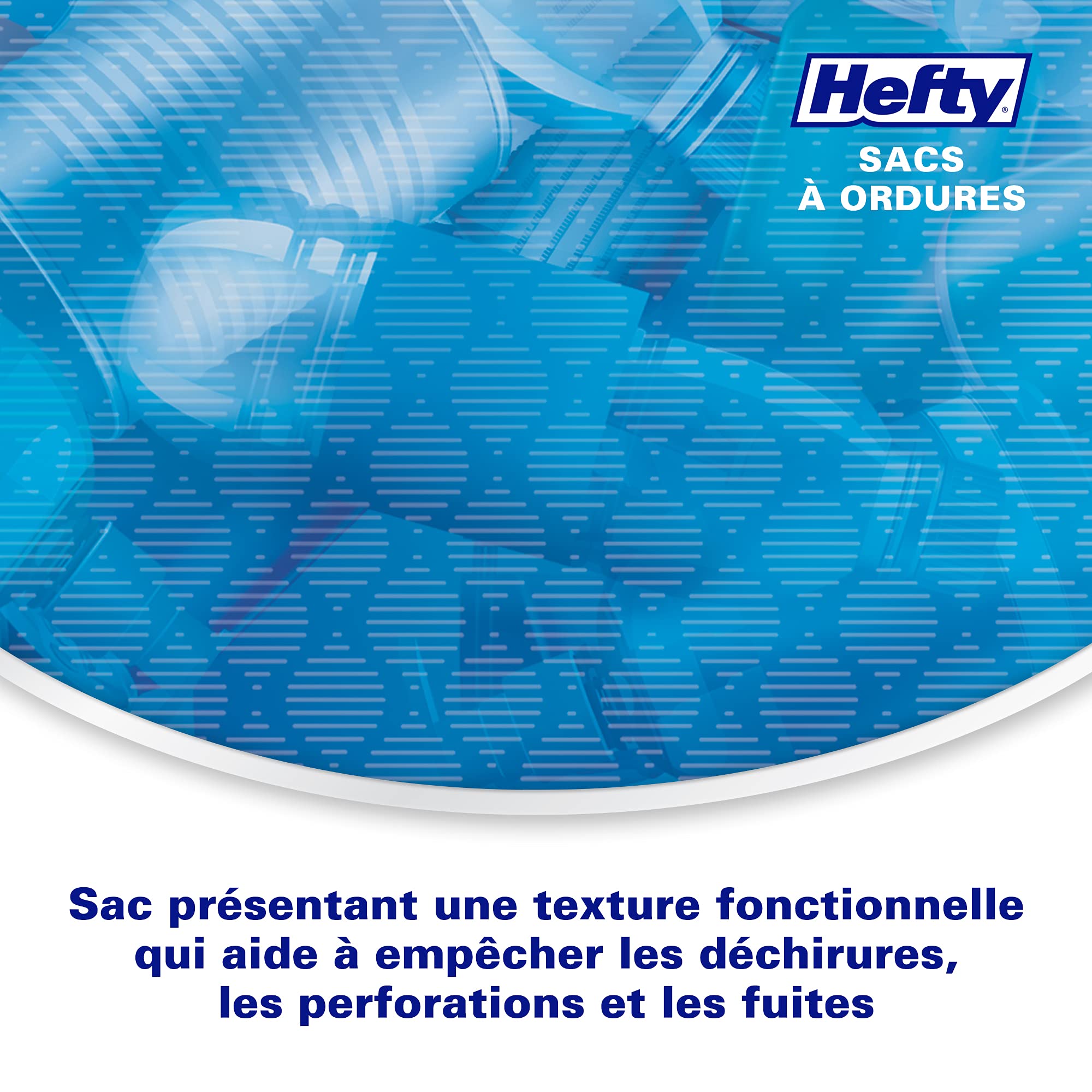 Hefty™ Ultra Strong 100ct Clear Garbage Bags Tall 50 L, Drawstring, Arm and Hammer odour neutralizer, MEGA Recycling/Waste/Kitchen/Trash Plastic Pack bags, Fits simplehuman code N