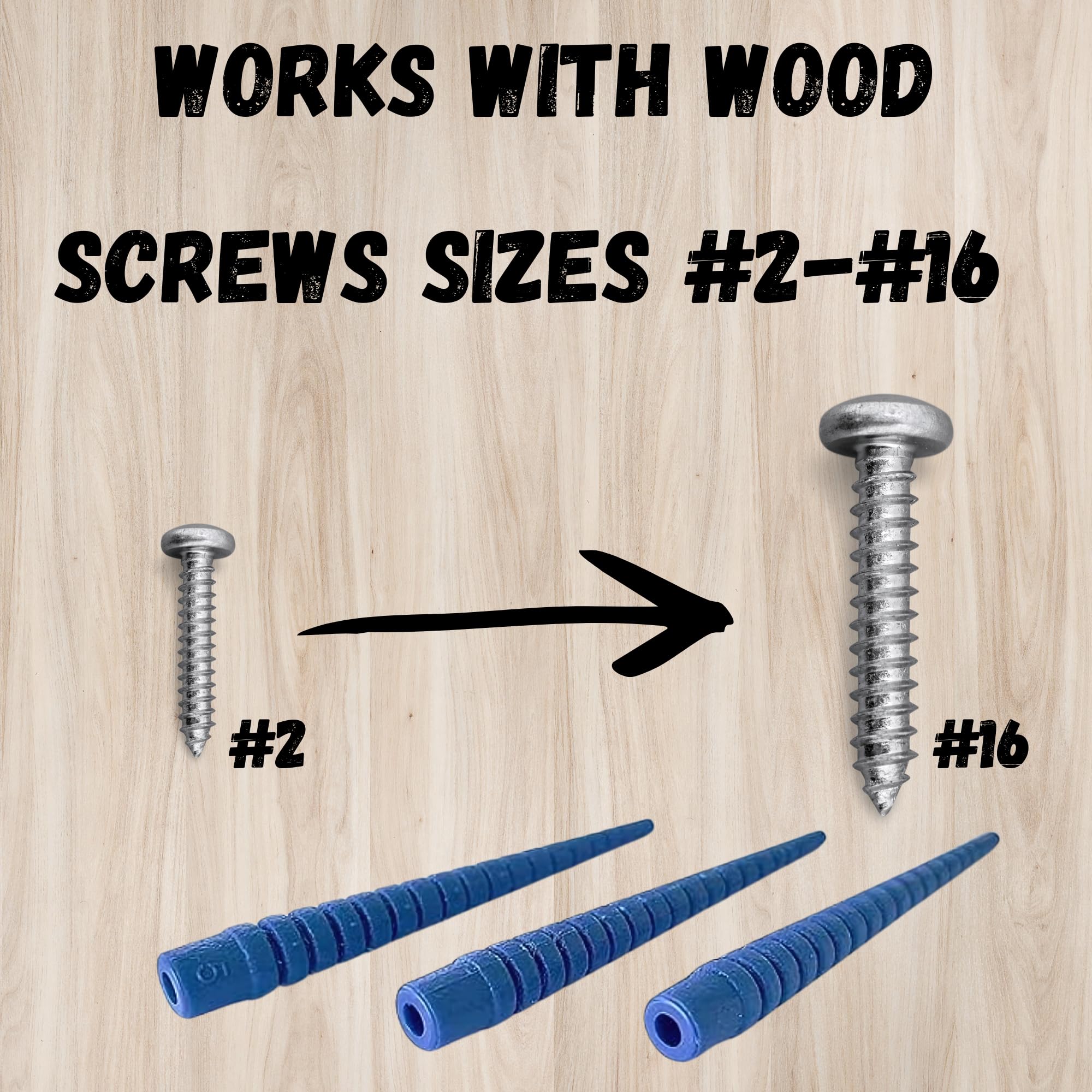 Pluggies Wall Anchors – Fix Stripped Screw Holes Instantly | Screw Hole Repair for Wood, Brick, Concrete & Tile | Heavy-Duty Wood Anchors for Secure Screws | Made in USA