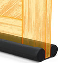 Everlasting Comfort 2 Sided Under Door Draft Stopper for Bottom of Doors - Quick Install, Keeps Heat in & Cold Air Out - Sound Proofing Strip Gap Filler, Noise Blocker -Fits 76-91cm -Black