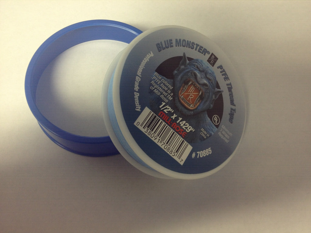 American Water Heaters Millrose 70885 Monster Roll PTFE Thread Seal Tape, 1/2-Inch x 1429-Inch, Blue