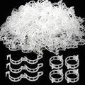 VASLON 300PCS Tomato Clips, Garden Plant Support Clips for Tomatoes, Vines, Flowers, Vegetables, Climbing Plants to Grow Upright and Healthier (White)