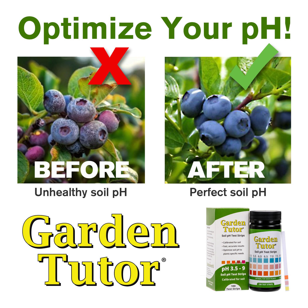 Garden Tutor Soil pH Test Kit (3.5-9 Range) | 100 Soil pH Test Strips
