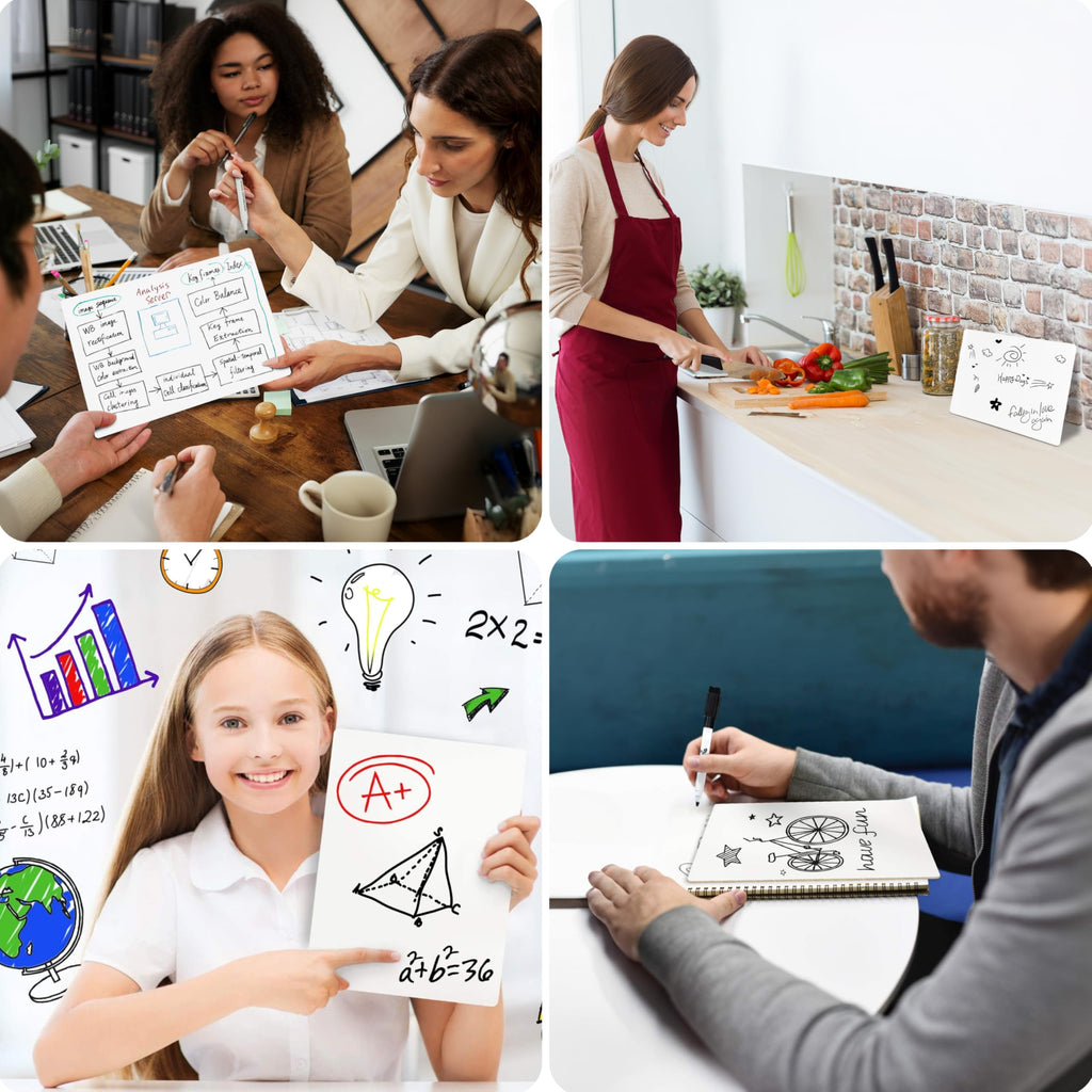 Board Geeks 25 Pack Dry Erase Lapboards 9 inch by 12 inch Large Whiteboard White Board Set Great for Teachers, Students, Children, Classroom Reusable, Durable, Portable, Single Sided Whiteboard