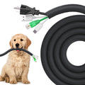 UOMTFAI Cord Protector from Cats Dogs 25ft 1/2 Inch, Flexible Cable Sleeve for Cable Management, Cable Cord Organizer Protect Cords from Pets Chewing, Black