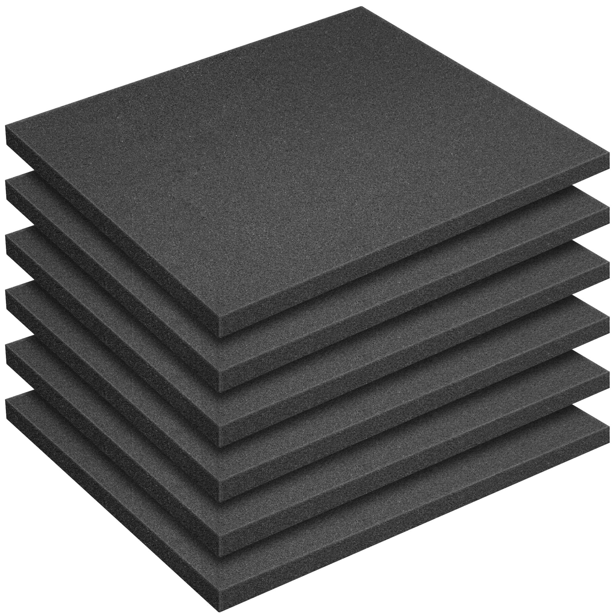 6 Pcs Tool Box Cuttable Foam Inserts for Cases - 16 x 12 x 1 In High Density Polyurethane Foam Sheet - Storage Packing Foam Sheets Cushioning for Camera Crafts Drawer