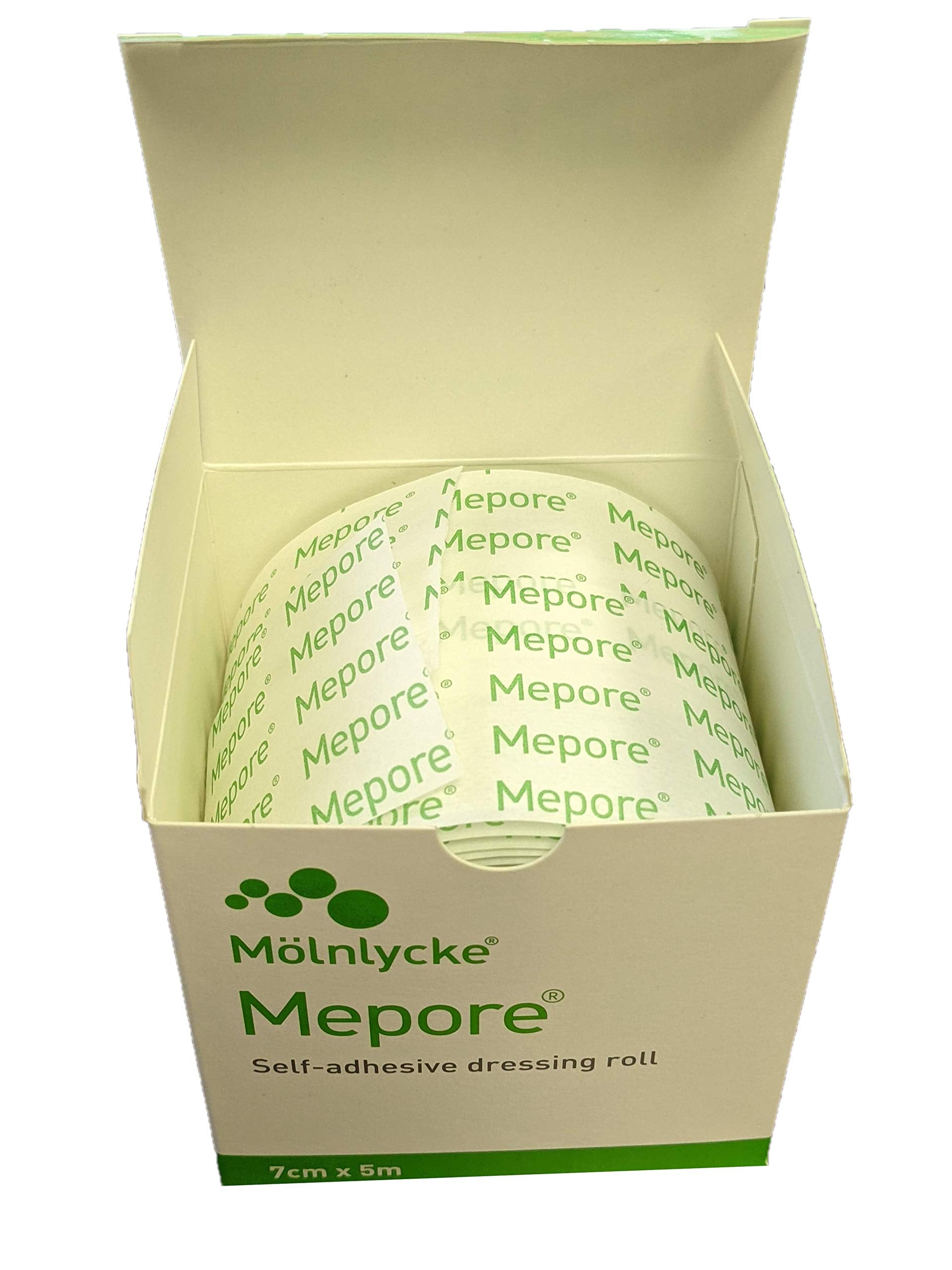 Molnlycke EA/1 MEPORE ADHERENT DRESSING, SIZE 7CM X 5M (NON-STERILE)