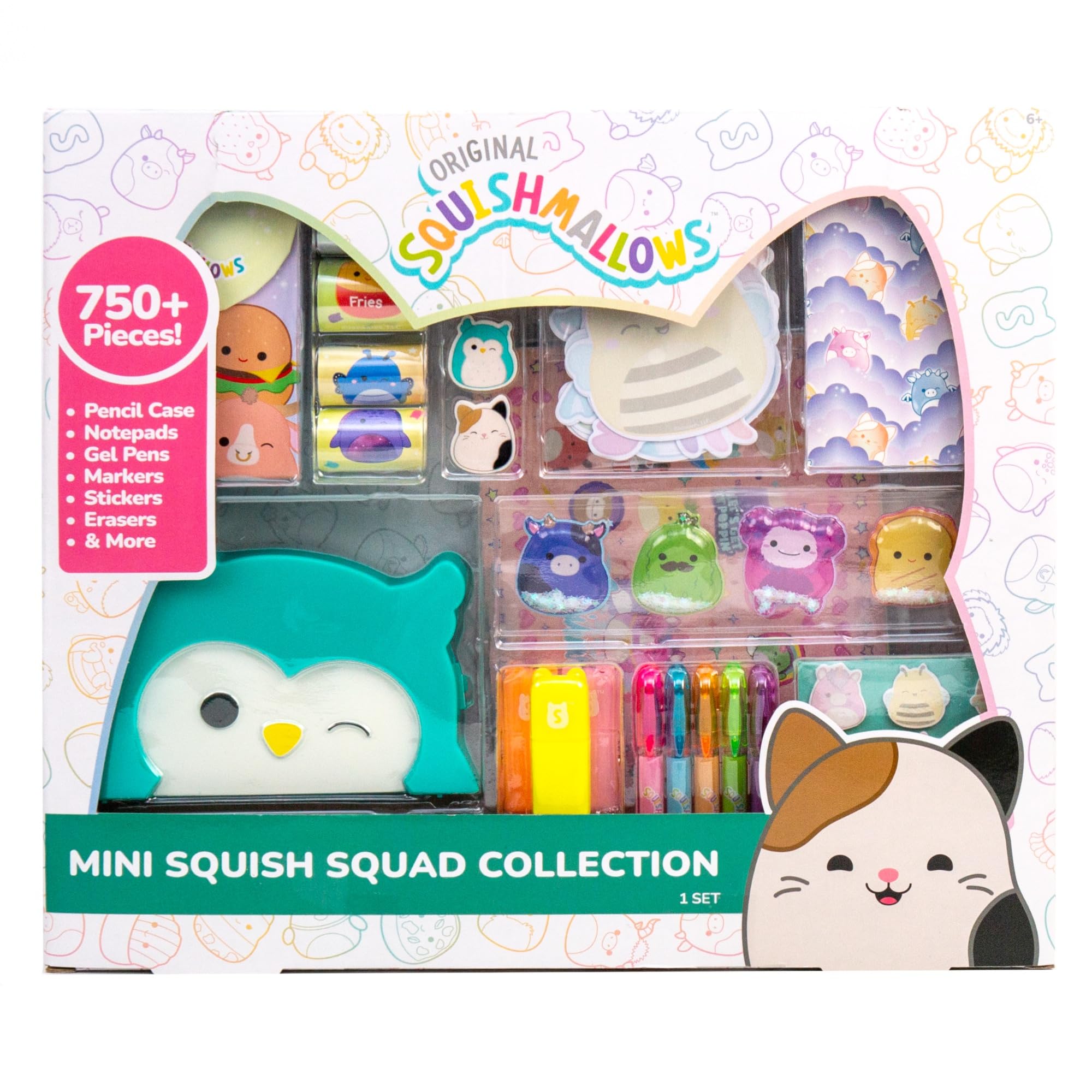 Original Squishmallows Mini Squish Squad Collection, Stationery Set, Over 750 Pieces