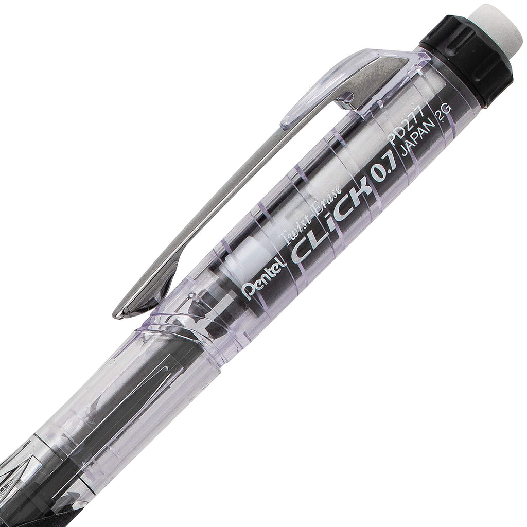 Pentel Twist-Erase Click Mechanical Pencil, 0.7mm, #2 Medium Lead, 6/Pack (PD277TLBPS6M)
