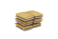 Gold and Silver Kitchen Sponge Scrubber, Heavy Duty Metallic Sink, Pot, Dish Washing Scrubber Non-Scratch, Non-Metal, Kosher Sponge, Pack of 12 (Superio)
