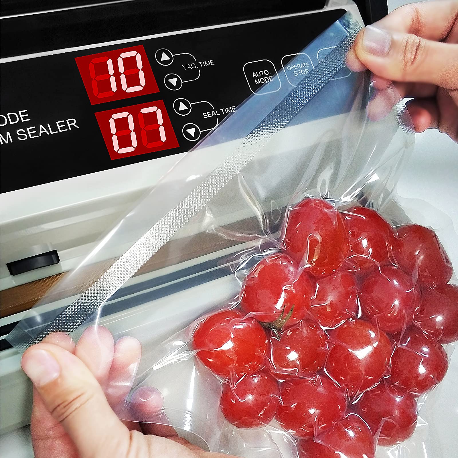MAGIC SEAL Chamber Vacuum Sealer bags, 100 Quart 8" x 12" Vacuum Chamber Pouches for Food Storage & Sous Vide, BPA Free, Smooth/Non-Textured Bags, Not Compatible with FoodSaver-Type Sealers