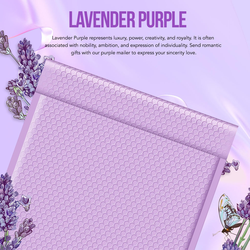 Fuxury Bubble Mailers 12x15" Lavender Purple Padded Envelopes 25 Pack Large Bubble Mailer Strong Adhesion Padded Mailer,Self-Seal Envelope for Mailing Small Business,Magazine, Clothing.