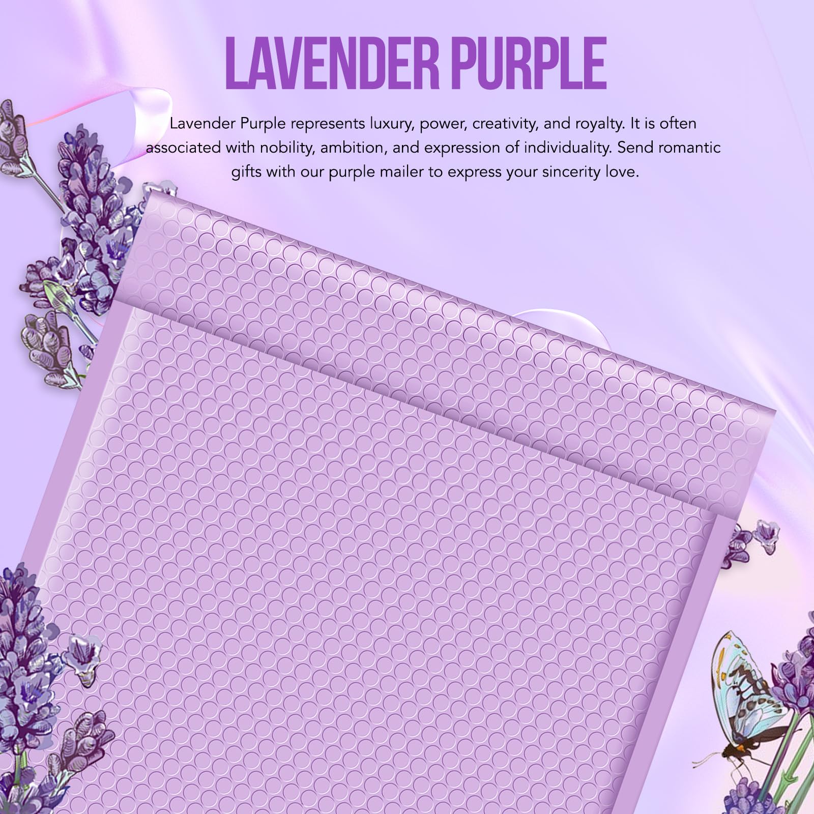 Fuxury Bubble Mailers 12x15" Lavender Purple Padded Envelopes 25 Pack Large Bubble Mailer Strong Adhesion Padded Mailer,Self-Seal Envelope for Mailing Small Business,Magazine, Clothing.