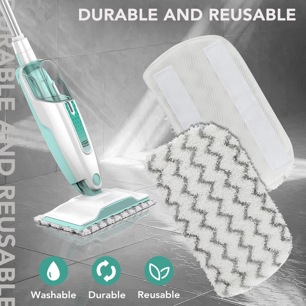 5 Packs Steam Mop Pads for Shark Steam Mop S1000 S1000A S1000C S1000WM S1001C Steamer Pads Dirt Grip Absorbing Refill,Microfiber Mop Pad for Beldray BEL01097 Steam Cleaner Cloths