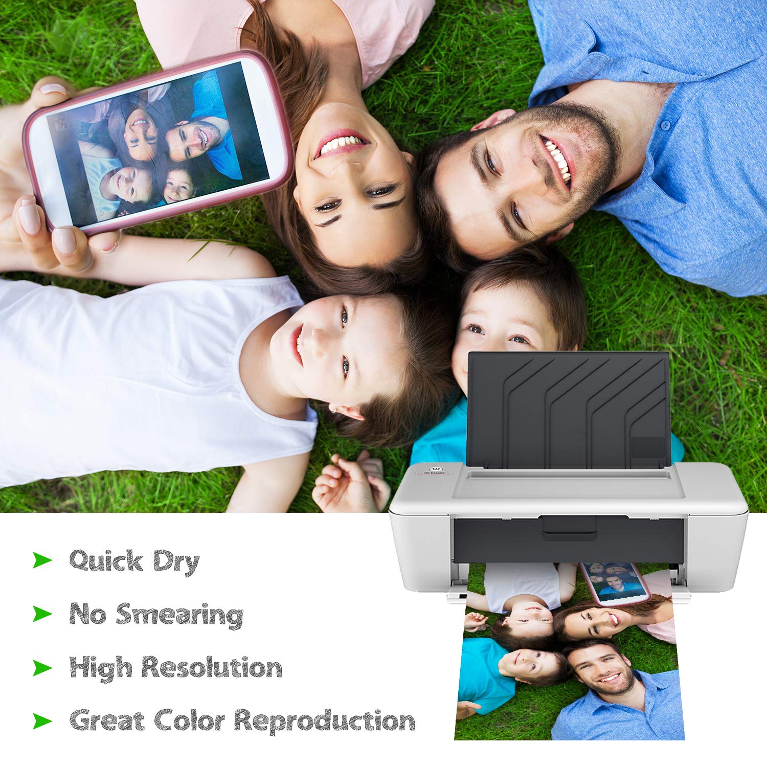 Koala Premium Photo Paper 8.5x11 inch High Glossy Heavyweight 66lb for inkjet printer 50 Sheets