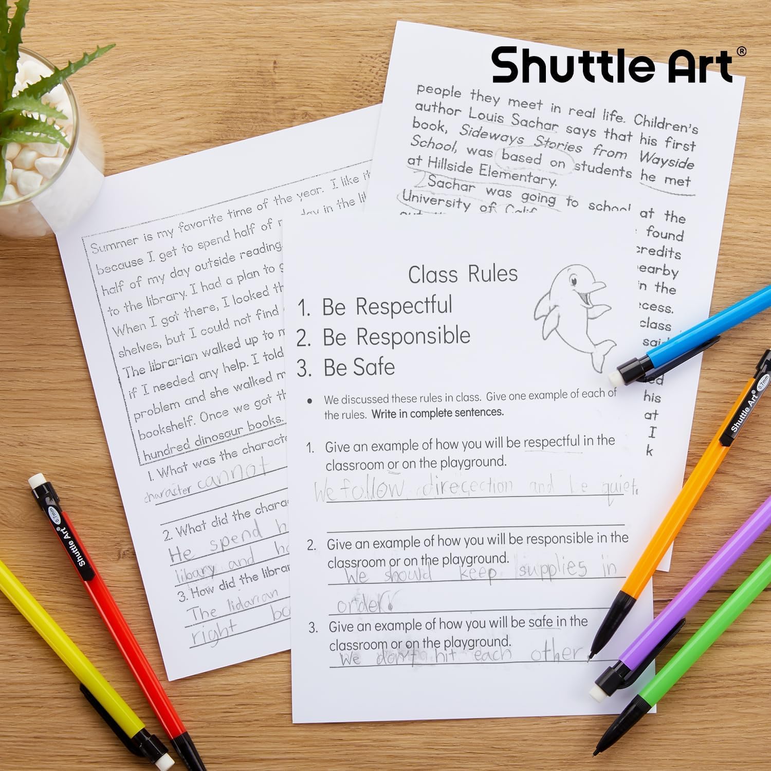 Shuttle Art Mechanical Pencils, 210 Pack Bulk Mechanical Pencils 0.7mm Medium Point, HB #2 Lead, Assorted Barrels, Office School Supplies