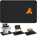 Uewpv 48x30 inch Grill Mat for Outdoor Grill, Double-Sided Fireproof Fire Pit Mat, Waterproof Oil-Proof Deck Protector for Patio, Lawn, Balcony & Fireplace