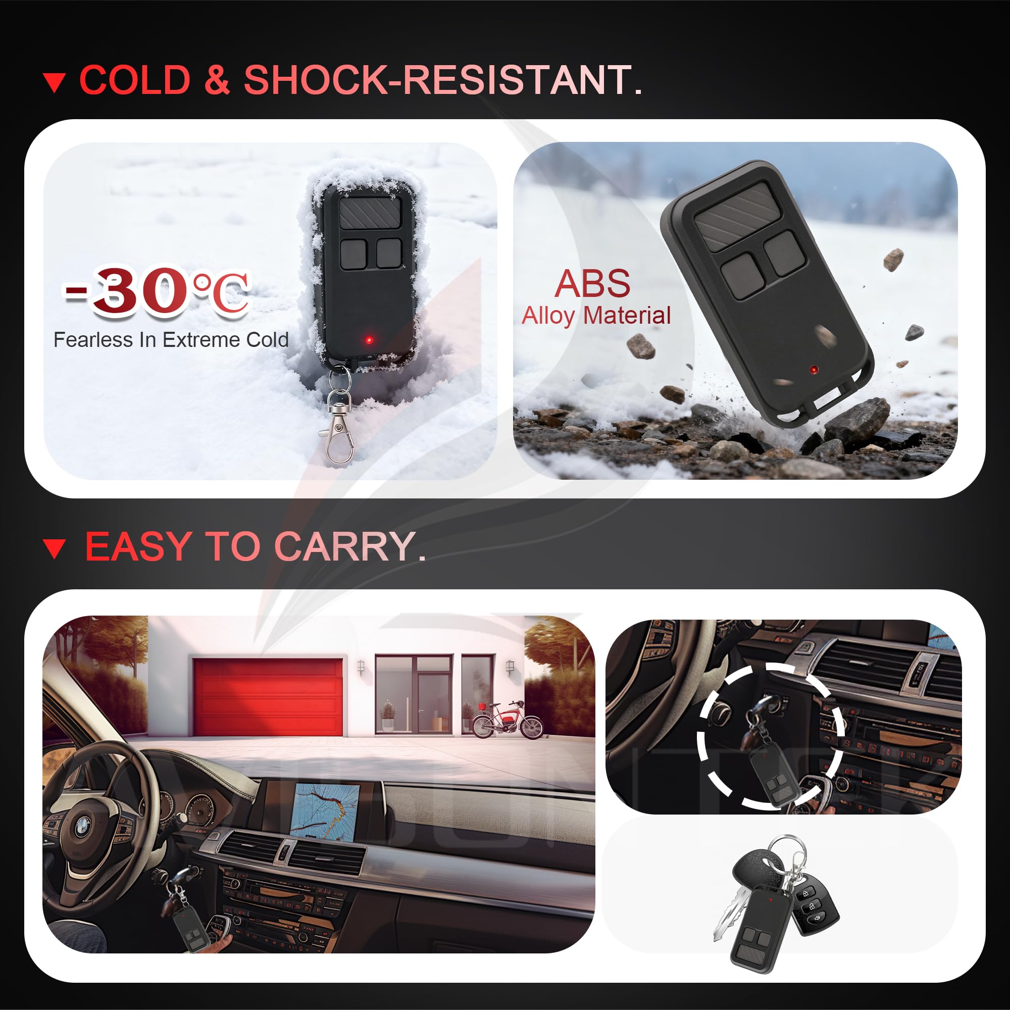 2 for LiftMaster Chamberlain Craftsman Garage Door Remote 893Max 890Max Universal【3 Year Warranty】