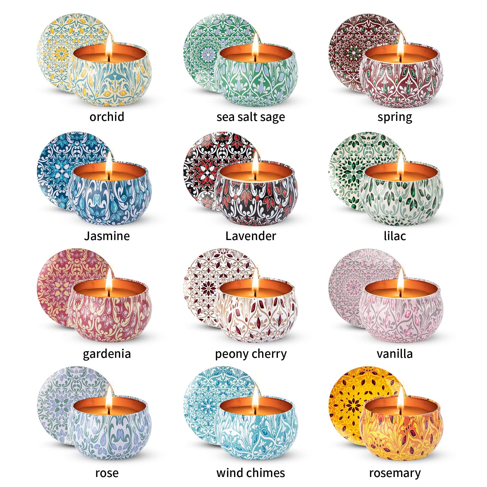 Scented Candles Gifts for Women, Candles for Home Scented, 12 Pack Soy Wax Candles Gifts Sets, Birthday Gifts for Women Mom Best Friends Sister Colleague
