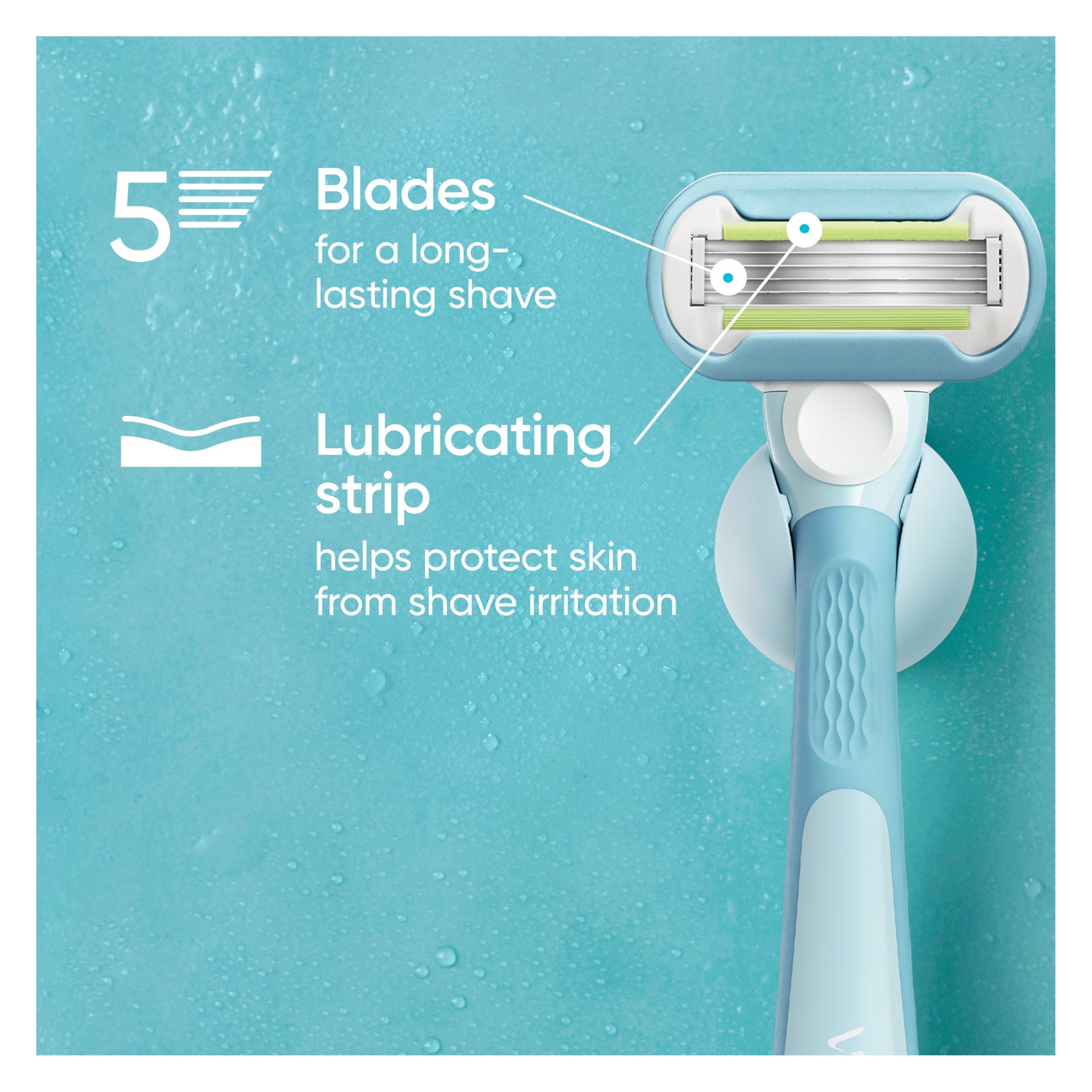 Venus Smooth Women’s Razor Blades, 3-Bladed Razor Refills, 1 Pack (Count of 8)