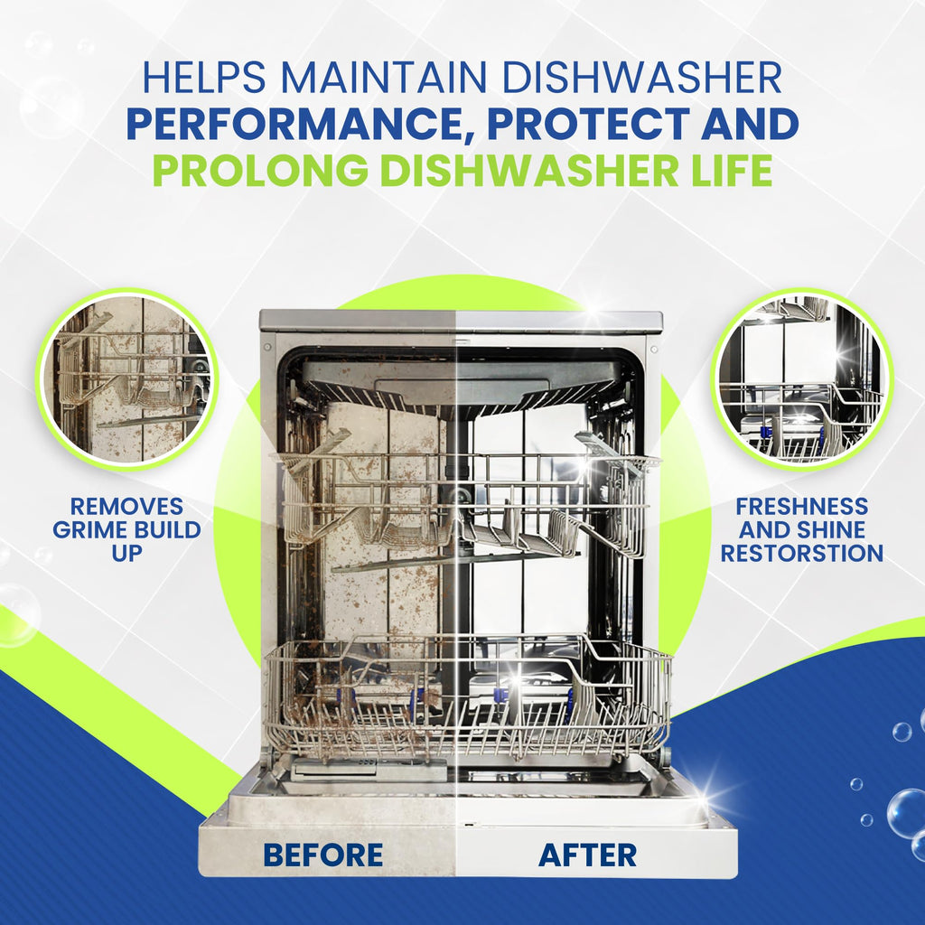 True Fresh Dishwasher Cleaner & Deodorizer Tablets 24-Pack, 20g Each - Powerful Limescale & Odor Removal - Deep Clean for Sparkling Dishwashers - Safe, Effective, and Compatible with All Models