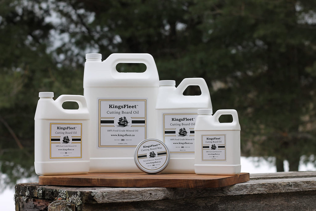 KingsFleet - Cutting Board Oil | 32 oz | Canadian Made | 100% Food-Grade Mineral Oil for Superior Protection of Cutting Boards, Butcher Blocks, and Wood Utensils
